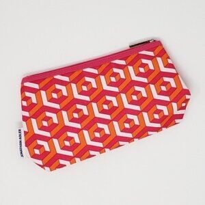 New Jonathan Adler for Clinique | Makeup Bag Pink Orange White